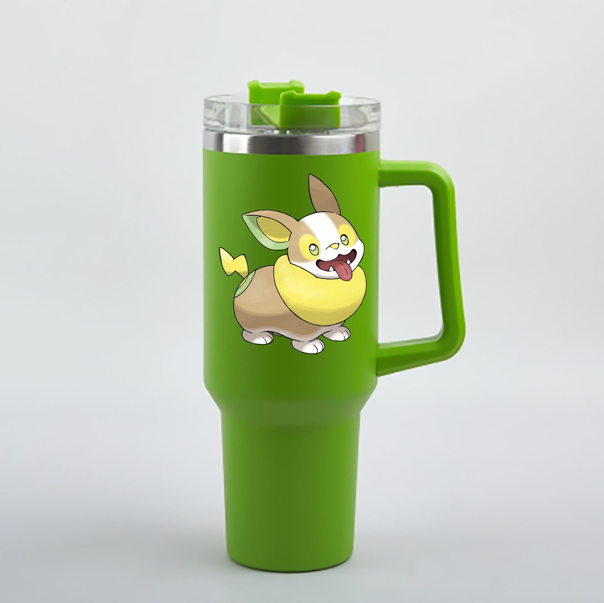 （画像用） ポケットモンスター Pokémon 1200mL車用タンブラー - クリスタルステッカー（プラスチックストロー付き）